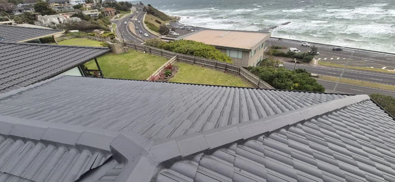 Professional gutter cleaning and roof maintenance on a Frankston Peninsula home