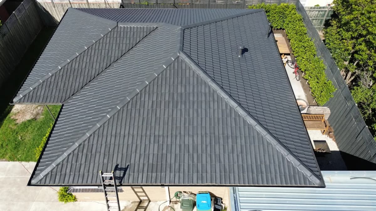 Frankston new tile roof installation - quality concrete tiles professionally installed with 10-year warranty