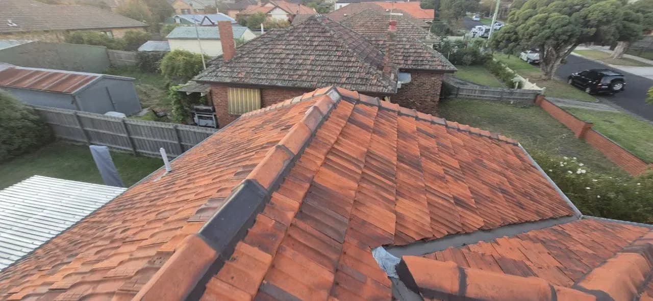 Frankston roof after full restoration - clean tiles with protective sealant